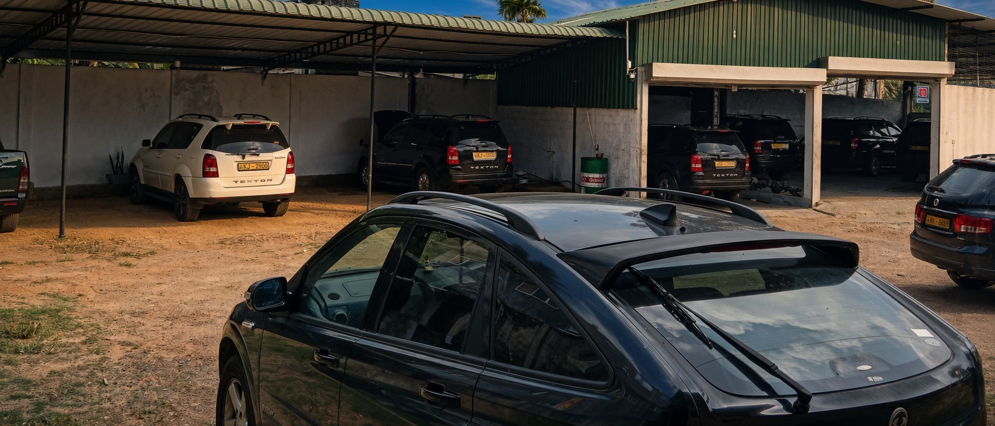 Ishashi Auto Engineering Korean spare parts workshop in Kadawatha, Sri Lanka with SsangYong Rexton and Korean SUVs for repair